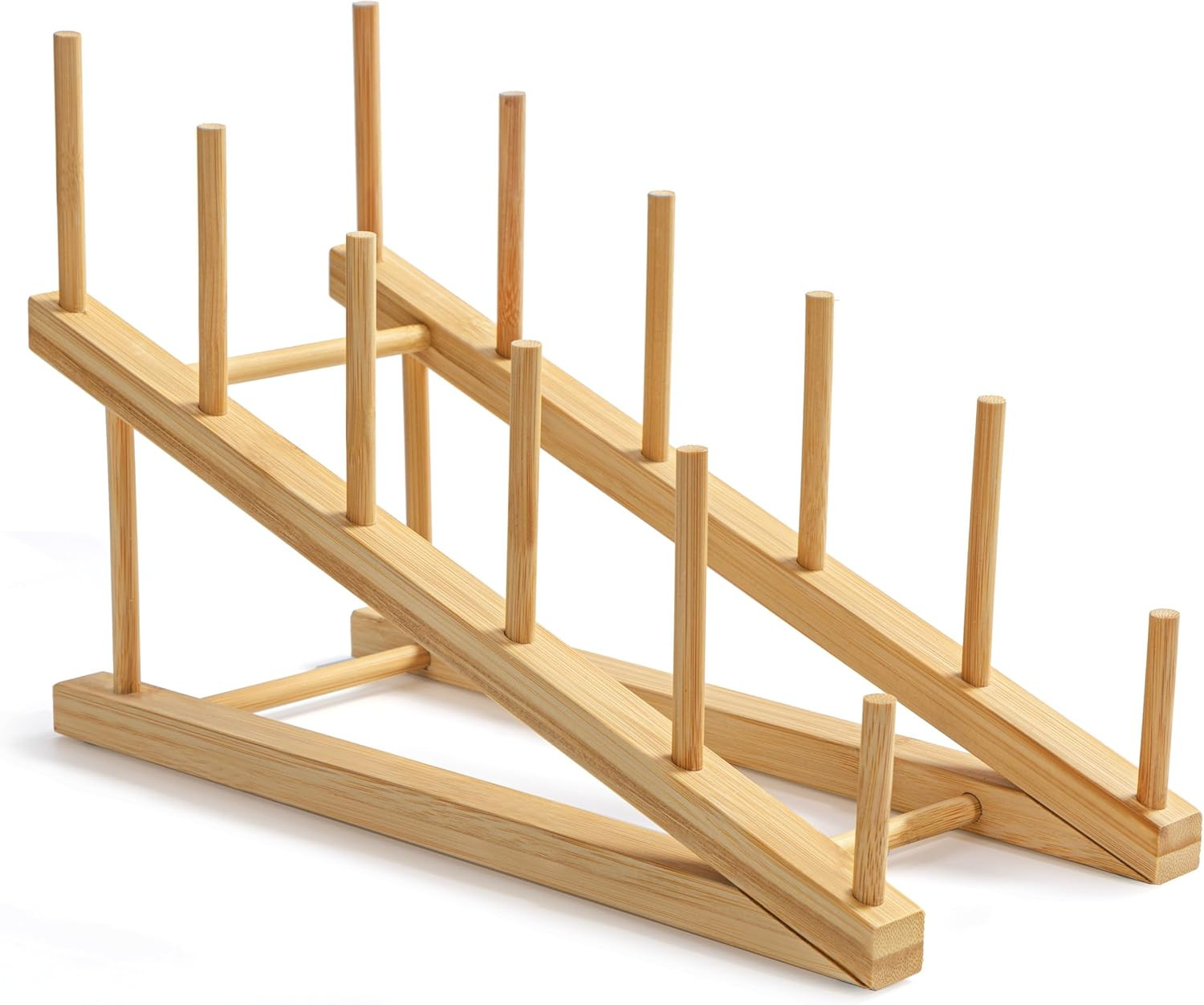 Bamboo Wooden Dish Drying Rack, 1 PCS Plate/Dish/Book/File/Bowl/Cup/Cutting Boar
