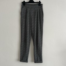 F&F Grey Work Style Trousers With Jogger Feel, Pockets, Comfy Workwear, Size 8
