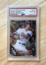 2016 Topps Chrome COREY SEAGER BLACK REFRACTOR #150 RC PSA 10 GEM MINT!!