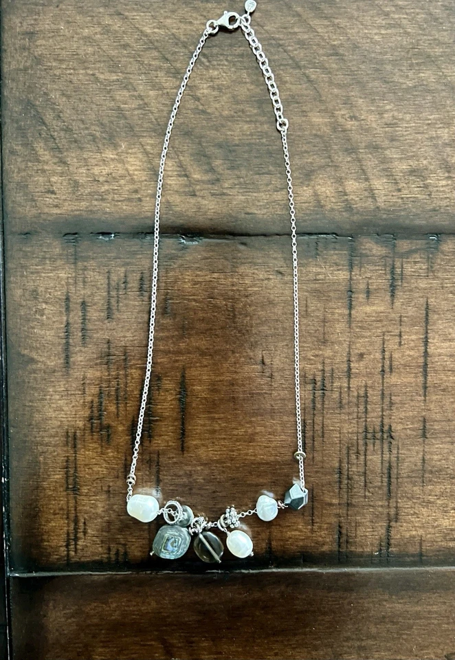 Collar de perlas de abulón hematita de plata de ley Silpada N2202 53832 Foto 3 de 3