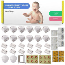 Eco Baby Magnetic Cabinet Locks for Babies - Magnetic Baby Proofing Cabinet Lock