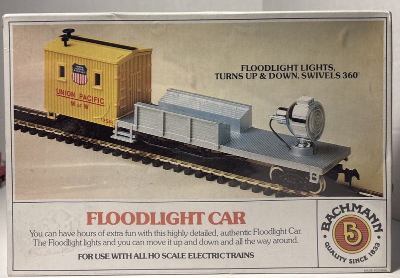 Bachman HO Scale Floodlight Car New In Box Still Sealed In Cellophane Wrap