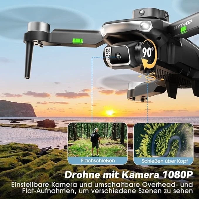 Drohne mit 2 Kamera 1080P Erwachsene Mini Drohnen mit Kamera für Kinder Anfänger - Bild 2 von 4