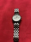 Seiko Watch Men 37mm Silver Dial Silver Tone Daydate Round 7N43-9048 New Battery