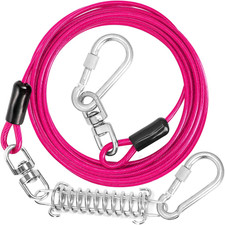 Dog Tie Out Cable - 10 Ft Heavy Duty Dog Lead for Yard