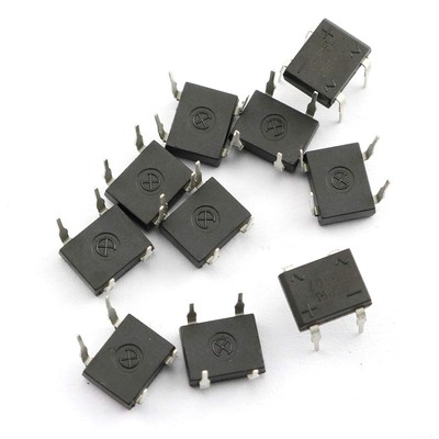 Tegg DB107 Bridge Rectifier 10PCS Electronic Silicon Diodes 1A 1000V 4-Pin... 