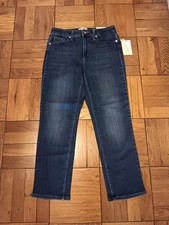 Universal Thread Blue Denim High Rise Slim Straight Jeans Stretch Womens 4/27S