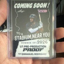 Leaf 2026 Vivid Emmanuel Rodriguez #CA-ER1 Coming Soon 1/1 Baseball Card