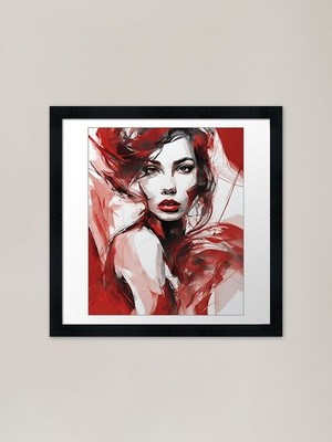 Feury Red - Entzündet mit Leidenschaft ein gerahmtes Wandbild Poster Leinwanddruck Bild