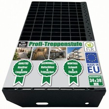 Metallstufe verzinkt Gitterroststufen Treppenstufen 600-1000x270mm Farbwahl