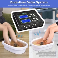 Newest Dual User Ionic Detox Foot Bath Machine Feet and 2pcs Ionic Detox Arrays