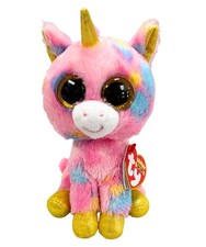 Ty Beanie Boos - Fantasia the Unicorn, Glitter Eyes, MWMT Stuffed Animal Toy