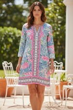 LILLY PULITZER WORN ONCE CHILLY LILLY Nadine UPF 50 Sink Or Swim Dress SZ SM