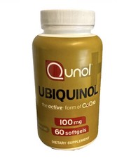 Qunol Ubiquinol CoQ10 100mg Softgels Heart Health Blood Pressure 60ct