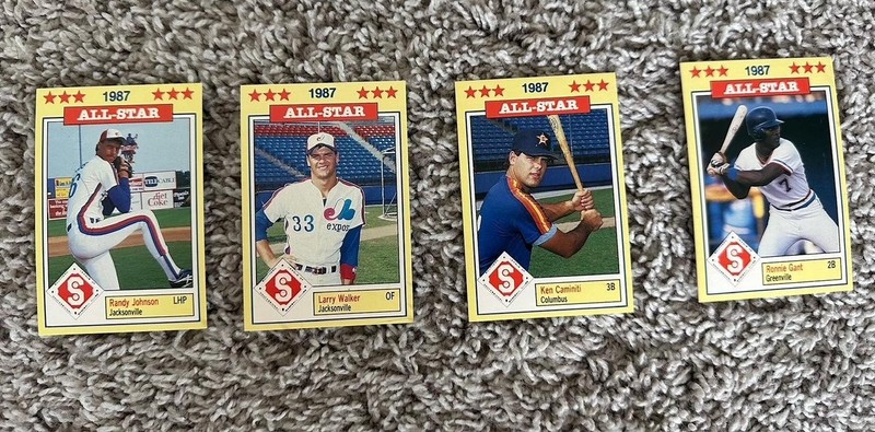 1987 Southern League All-Star Set- Larry Walker & Randy Johnson
