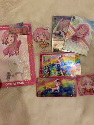 Weiss Schwarz Project SEKAI Otori Emu Card Lot, Acrylic Stand, Badges, Keychain