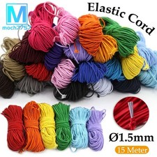 1.5mm Round Elastic Cord Soft Stretch Band Sewing Crafts DIY 25 Colors Available