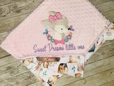 Baby Gift Minky Baby Blanket Featuring A Doe. Woodland Deer Baby Blanket 