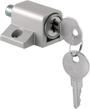 Prime-Line U 9861 Sliding Door Keyed Lock, Push-In – 1-3/4 in., Aluminum