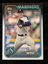 2024 Topps RC Bryan Woo #12 Seattle Mariners Baseball Card In Protective Sleeve