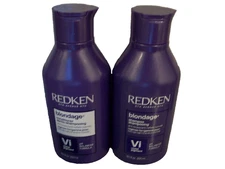 REDKEN BLONDAGE PURPLE SHAMPOO & CONDITIONER 10.1 FL OZ SET NEW
