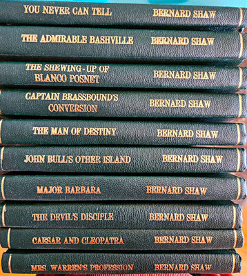 George Bernard Shaw 10 Book Collection Green Bindings Includes Mrs Warren
