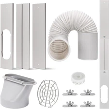 Portable AC Window Vent Kit with 5.9” Exhaust Hose Universal Window Seal Kit