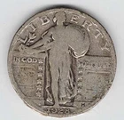 1928 Standing Liberty Quarter Silver Circulated Uncertified US Coin