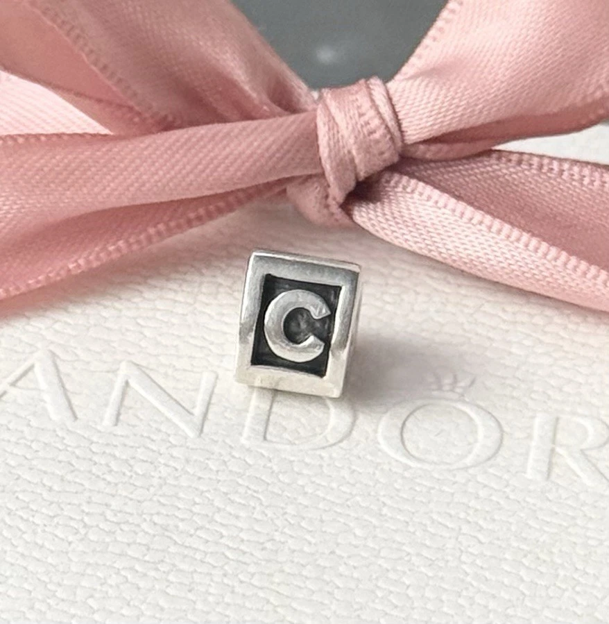 Original Pandora Charm „Buchstabe C“ Vintage 925 silber