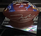 Josh Allen Autographed Commemorative Football 2020 witnessed signing by Beckett