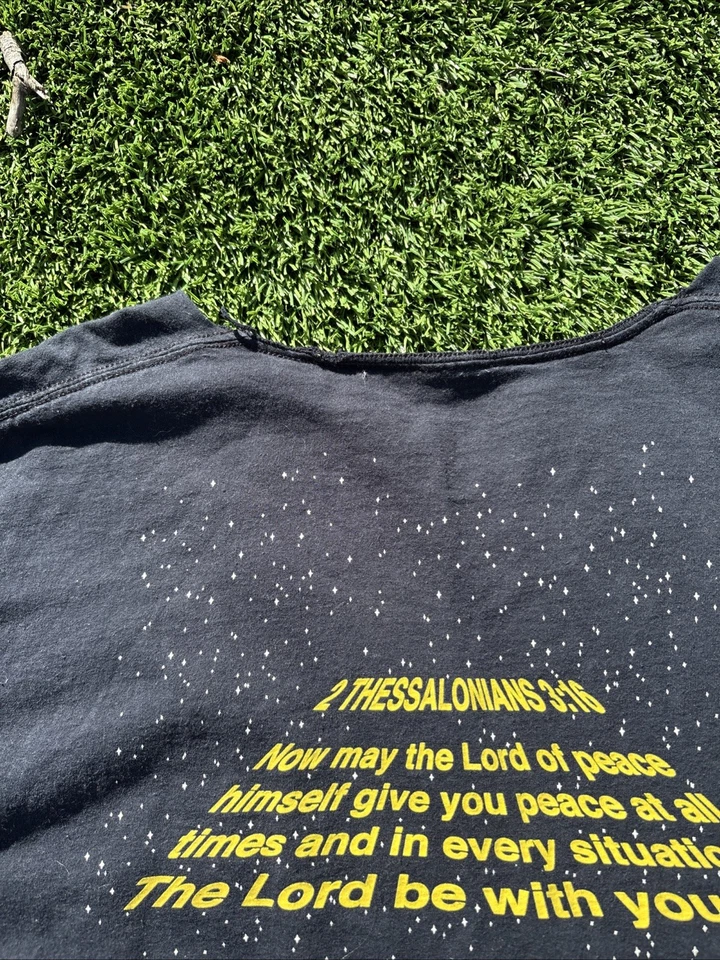 Camisa masculina Kerusso 2014 May The Lord Be With You Christian Star Wars tamanho G - Imagem 4 de 4