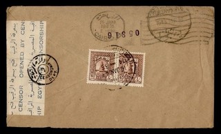DR WHO 1943 IRAQ BAGDAD CORREO AÉREO A EGIPTO SEGUNDA GUERRA MUNDIAL CENSURADO R93969