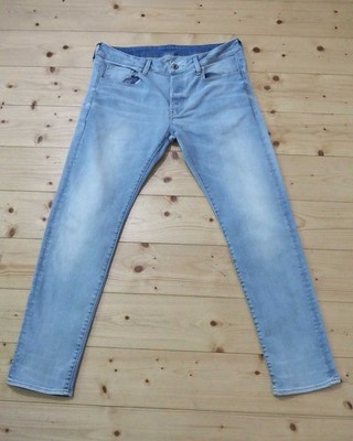 G-Star 3301 DECONSTRUCTED SLIM Herren Jeans Gr. W34/L32 Hellblau Used Slim Fit