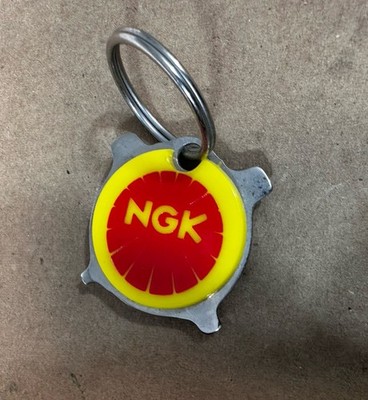 Vintage 70 s NGK Spark Plugs Tool Keychain 