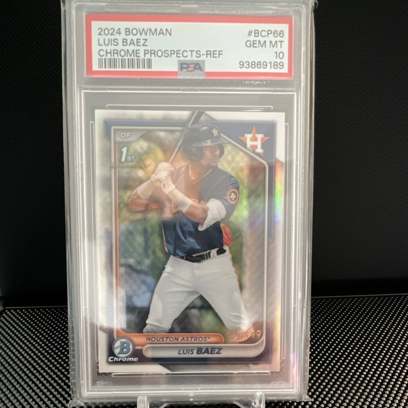 2024 Bowman Chrome Prospects Refractor Rookie Luis Baez #BCP-66 /499 Astros