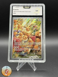 Carte Gradée Pokémon PCA 9 5 Evoli AR 188/167 EV6 Mascarade crépusculaire FR