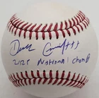 Derek Curiel (LSU Tigers) "2025 National Champs" Signed OML Baseball (Beckett)