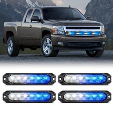 Nilight 4pcs 6led Blue White Emergency Strobe Lights 12v 24v Surface Mount Flash Nilight 4pcs 6led Blue White Emergency Strobe Lights 12v 24v Surface Mount Flash