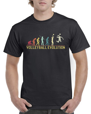 Top Geschenk T-Shirt für Papa: Evolution des Volleyballsports Baumwolle Komfort