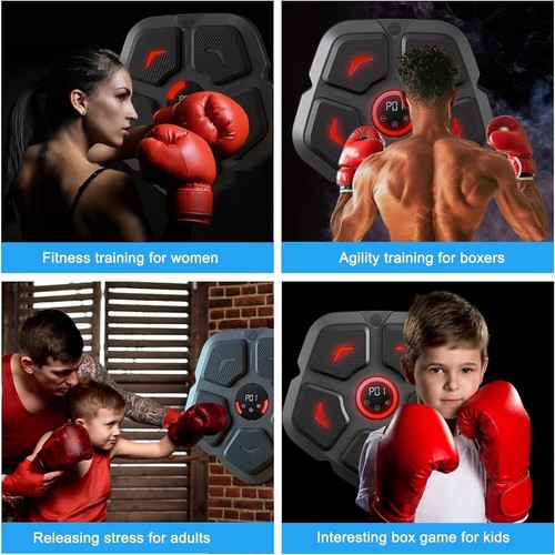 With Gloves Smart Music Boxing Machine Wall Mounted Bluetooth 9 Training Modes - Picture 7 of 11