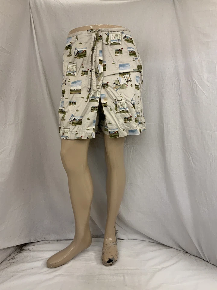 Liz Claiborne Golf Skort Sz 14 Tan 100% Cotton Drawstring Mint YGI N1-101 - Image 2 of 4