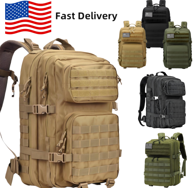 50L Military Tactical Backpack for Men 3-Day Assault Pack Large Army Rucksack