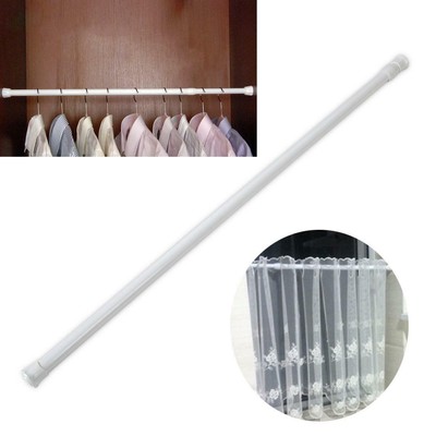 30cm 90cm Extendable Telescopic Rods Shower Curtain Pole Wardrobe