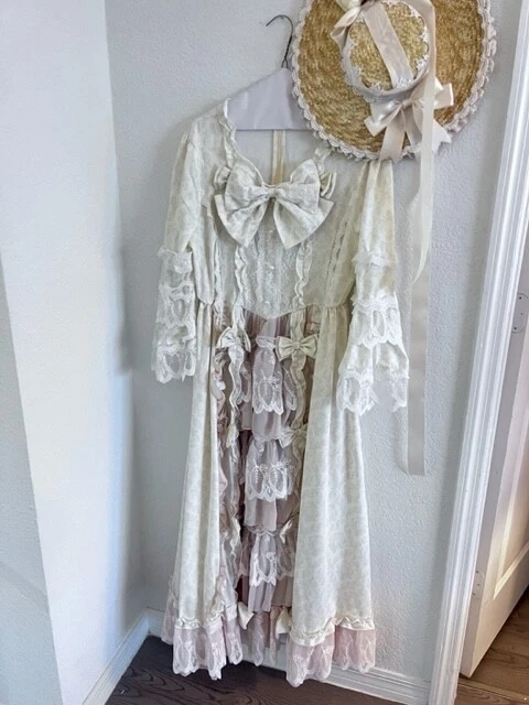 Disfraz Halloween Barroco Francés Té Lolita Vestido con Sombrero a Juego Alta Calidad Foto 3 de 4