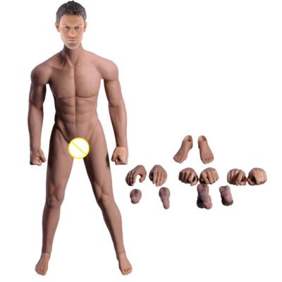 Maßstab 1/6 super flexibler männlicher nahtloser Körper mit Kopfmodelle Ersatzhandfüße