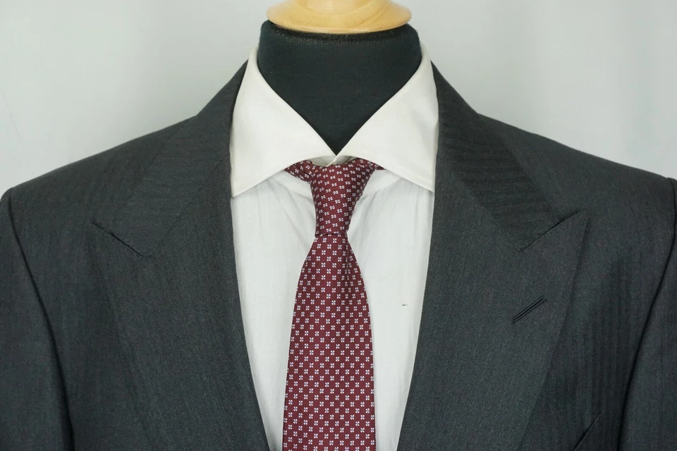 Tom Ford Windsor CURRENT Gris Espiga Rayas 2 Piezas Traje Chaqueta Pantalones Talla 54S Foto 2 de 4