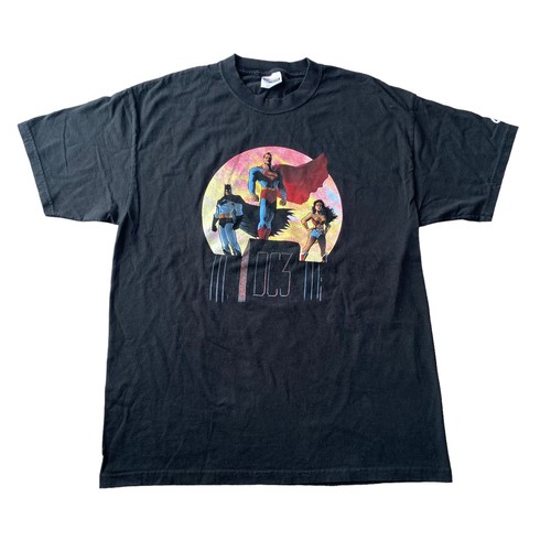 Vintage Batman Superman Wonder Woman T-Shirt Erwachsene Gr. L DC Comics Graphitti 90er