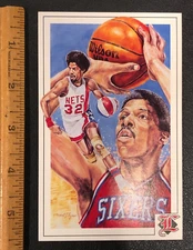 Julius Erving Dr. J Philadelphia 76ers NY Nets 1992 Legends Magazine #6 Postcard