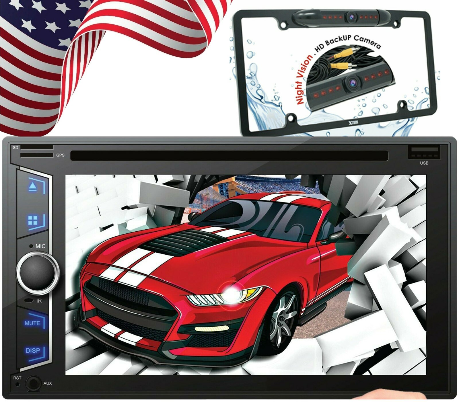 Audiotek AT-D76ML 2Din 6.2" Touchscreen Radio Mirror Link+ R