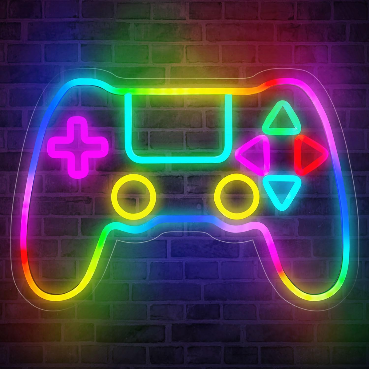 Gamer Neon Sign Gamepad Shaped RGB LED Neon Lights Gaming Neon